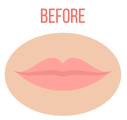 lip blushing permanent makeup - lips-before